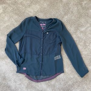 Superdry Women's Camicia Sheer Shirt Size XS